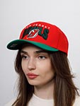 Бейсболка MITCHELL NESS арт. HHSS6643-NJDYYPPPRED1 New Jersey Devils NHL (красный / зеленый)